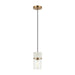 Matteo Lighting - C39901AG - One Light Pendant - Marmor - Aged Gold Brass + White Marble