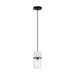 Matteo Lighting - C39901MB - One Light Pendant - Marmor - Matte Black + White Marble