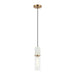 Matteo Lighting - C39911AG - One Light Pendant - Marmor - Aged Gold Brass + White Marble
