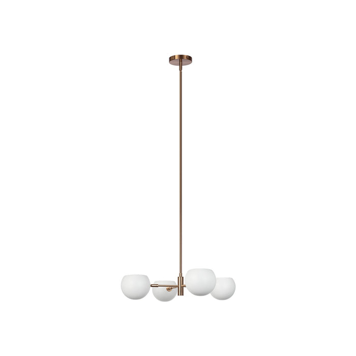 Matteo Lighting - CX31704MWAG - Four Light Pendant - Orb - Matte White