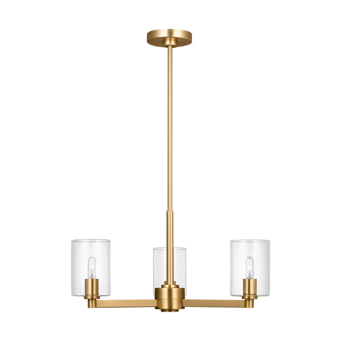 Visual Comfort Studio - 3164203C-848 - Three Light Chandelier - Fullton - Satin Brass