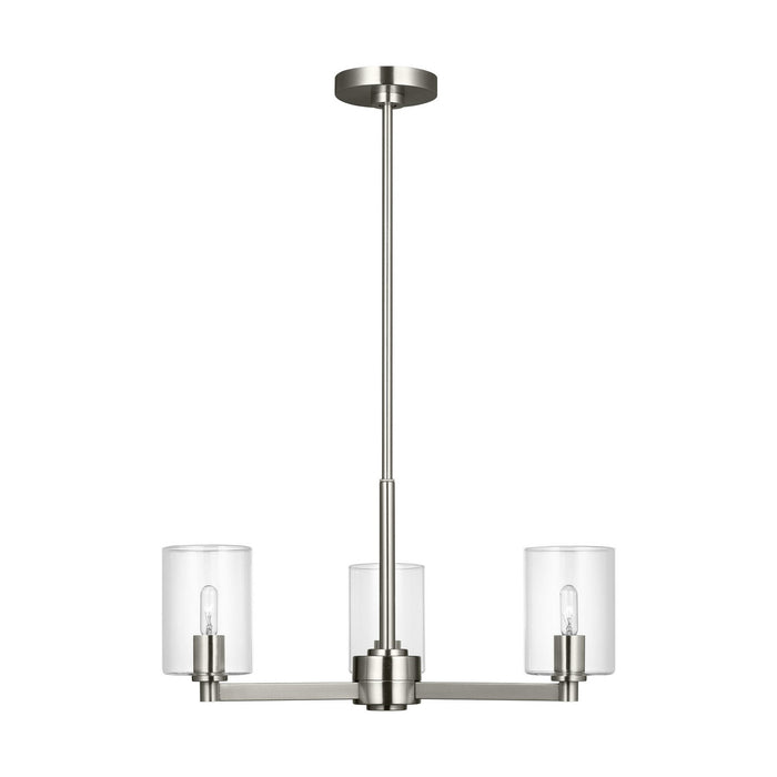 Visual Comfort Studio - 3164203C-962 - Three Light Chandelier - Fullton - Brushed Nickel