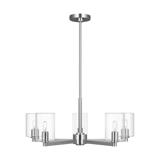 Fullton Five Light Chandelier Chrome