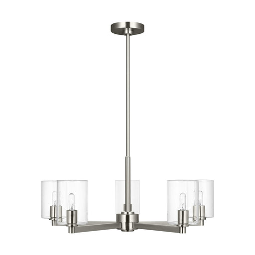 Fullton Five Light Chandelier Brushed Nickel