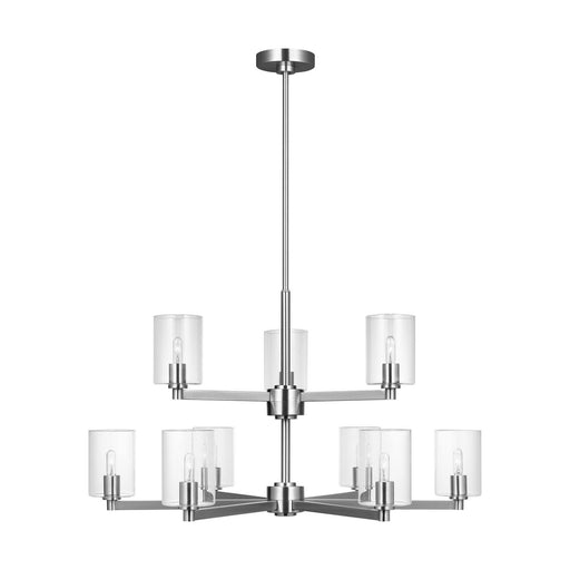 Fullton Nine Light Chandelier Chrome