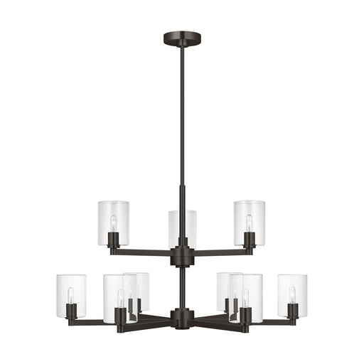 Fullton Nine Light Chandelier Midnight Black