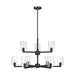 Visual Comfort Studio - 3164209C-112 - Nine Light Chandelier - Fullton - Midnight Black