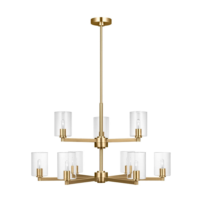 Visual Comfort Studio - 3164209C-848 - Nine Light Chandelier - Fullton - Satin Brass