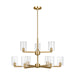 Visual Comfort Studio - 3164209C-848 - Nine Light Chandelier - Fullton - Satin Brass