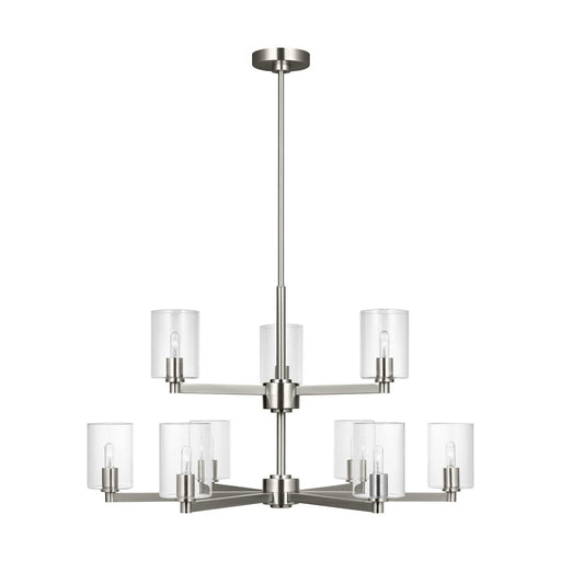 Fullton Nine Light Chandelier Brushed Nickel
