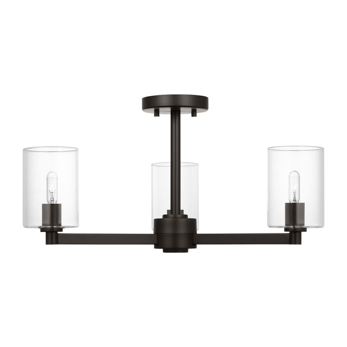 Visual Comfort Studio - 7764203C-112 - Three Light Semi-Flush Mount - Fullton - Midnight Black