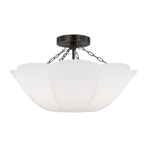 Stassi Two Light Semi Flush Mount Aged Iron