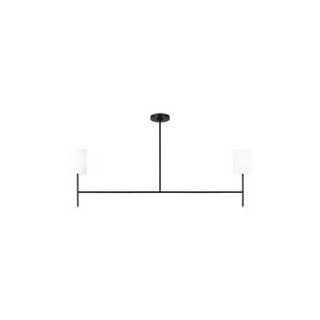 Key Two Light Linear Chandelier Midnight Black