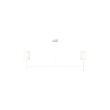 Key Two Light Linear Chandelier Matte White