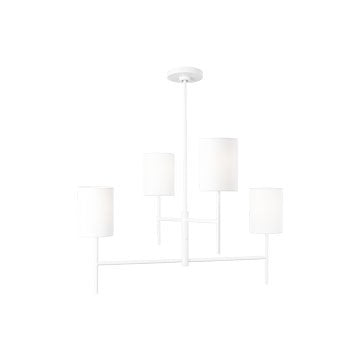Key Four Light Chandelier Matte White