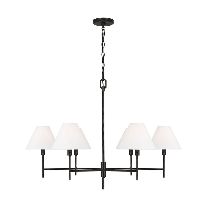 Visual Comfort Studio - CC1776AI - Six Light Chandelier - Ridgewood - Aged Iron