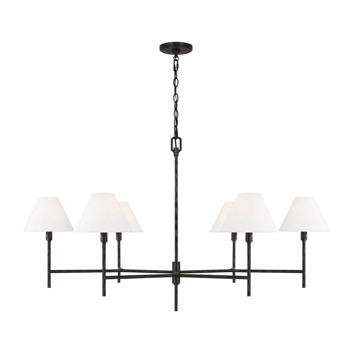 Visual Comfort Studio - CC1786AI - Six Light Chandelier - Ridgewood - Aged Iron