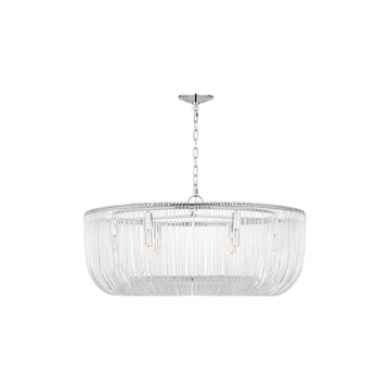 Pierce Six Light Pendant Polished Nickel