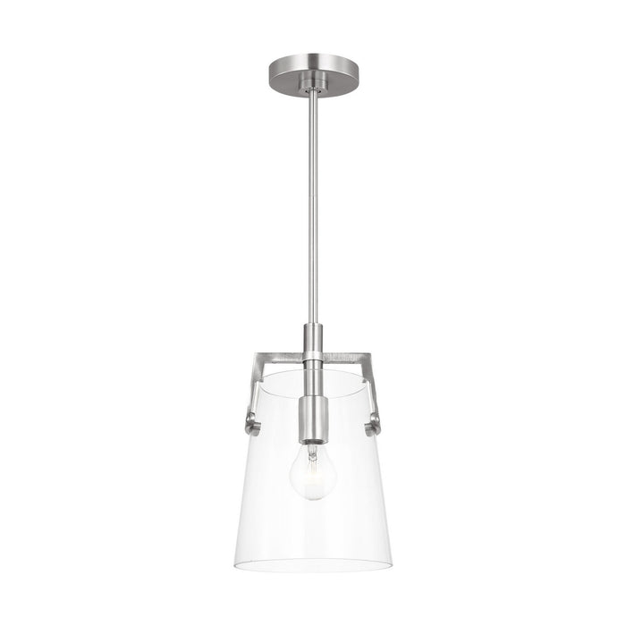 Visual Comfort Studio - DJP1261BS - One Light Pendant - Crofton - Brushed Nickel