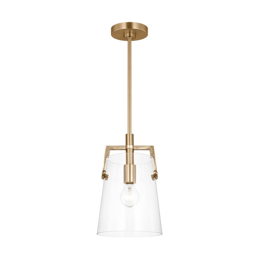 Crofton One Light Pendant Satin Brass