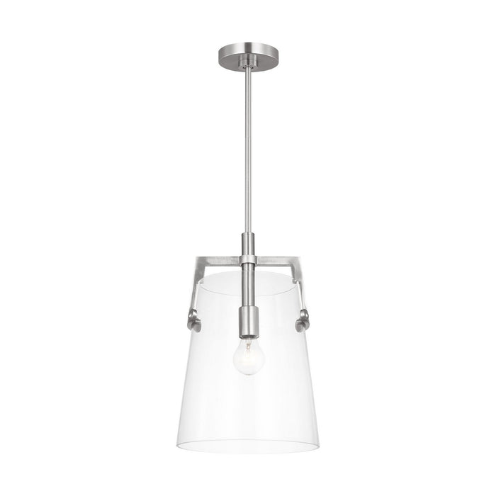 Visual Comfort Studio - DJP1271BS - One Light Pendant - Crofton - Brushed Nickel