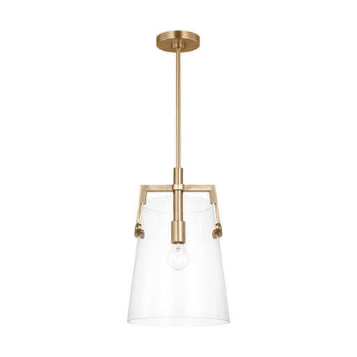 Crofton One Light Pendant Satin Brass