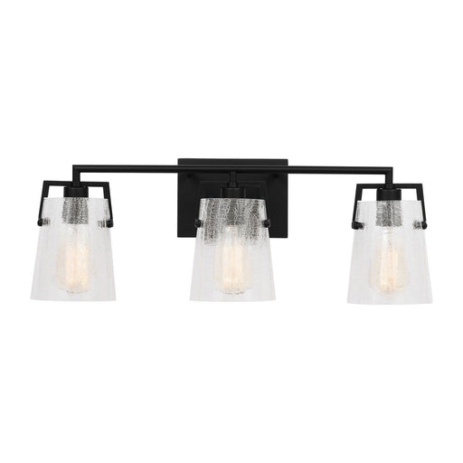 Visual Comfort Studio - DJV1033MBKCKG - Three Light Vanity - Crofton - Midnight Black