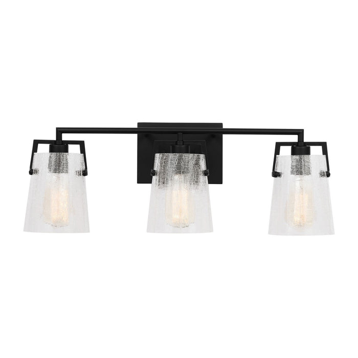 Visual Comfort Studio - DJV1033MBKCKG - Three Light Vanity - Crofton - Midnight Black