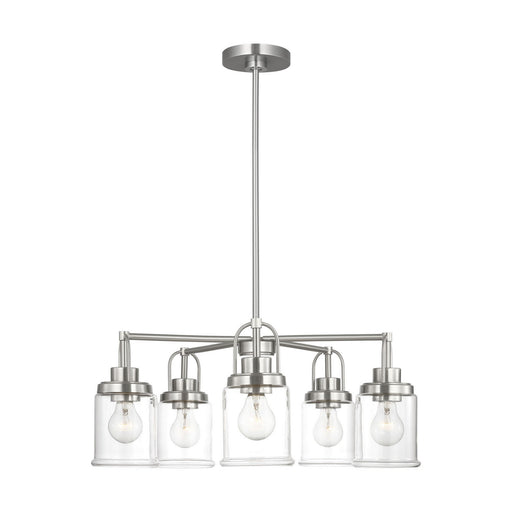 Anders Five Light Chandelier Brushed Nickel