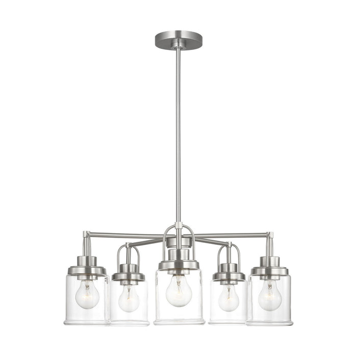 Visual Comfort Studio - GLC1175BS - Five Light Chandelier - Anders - Brushed Nickel