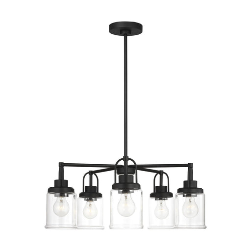 Anders Five Light Chandelier Midnight Black