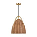 Visual Comfort Studio - GLP1071BBS-BRTN - One Light Pendant - Norman - Blonde Rattan