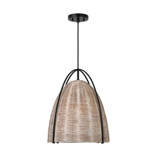 Norman One Light Pendant Ash Wicker