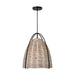 Visual Comfort Studio - GLP1071MBK-ASW - One Light Pendant - Norman - Ash Wicker
