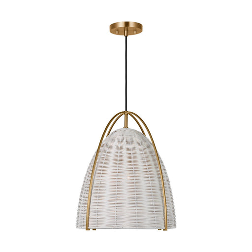 Norman One Light Pendant Chalk Wicker