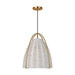 Visual Comfort Studio - GLP1071SB-CLW - One Light Pendant - Norman - Chalk Wicker
