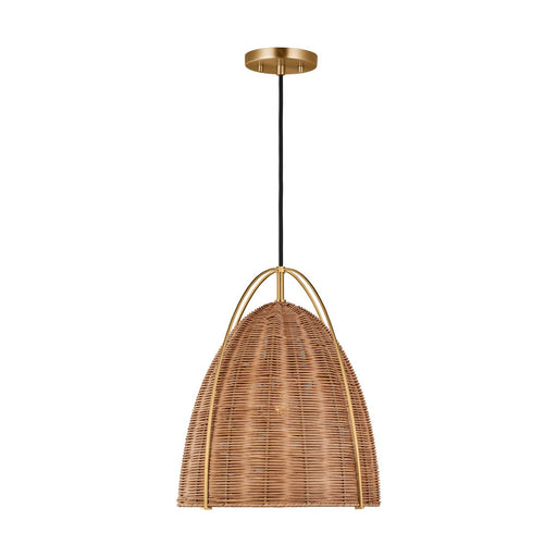 Norman One Light Pendant Blonde Rattan