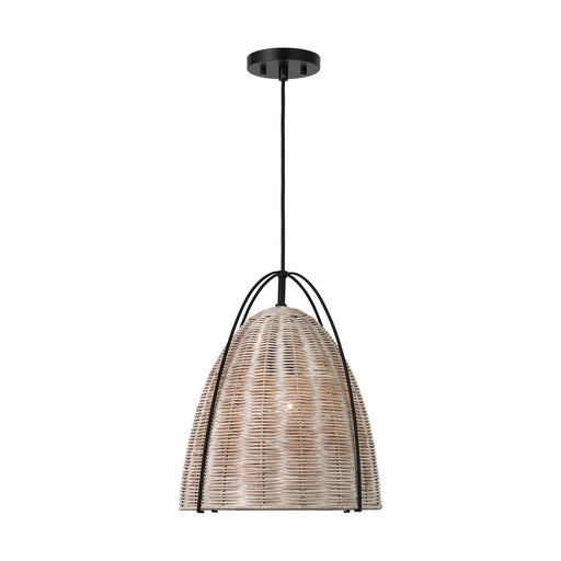 Norman One Light Pendant Ash Wicker