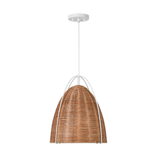 Norman One Light Pendant Blonde Rattan