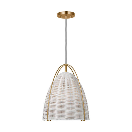 Norman One Light Pendant Chalk Wicker