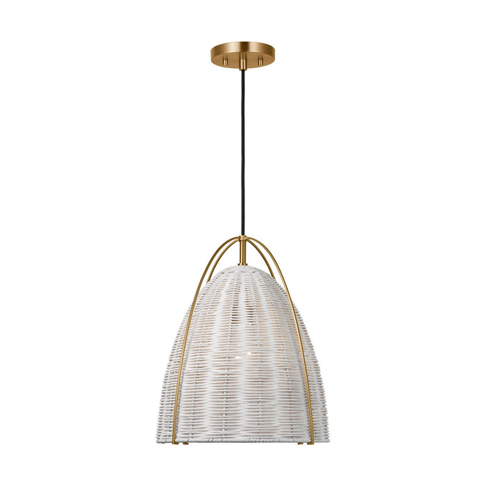 Visual Comfort Studio - GLP1081SB-CLW - One Light Pendant - Norman - Chalk Wicker