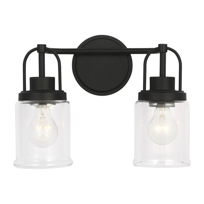 Visual Comfort Studio - GLV1072MBK - Two Light Vanity - Anders - Midnight Black