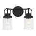 Visual Comfort Studio - GLV1072MBK - Two Light Vanity - Anders - Midnight Black