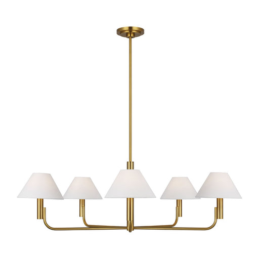 Colfax Five Light Chandelier Burnished Brass
