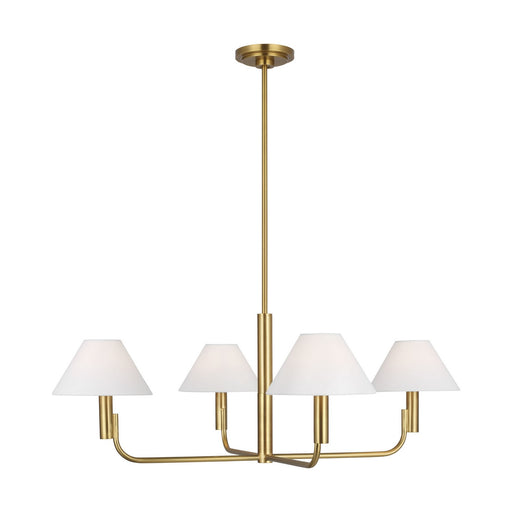Colfax Four Light Chandelier Burnished Brass