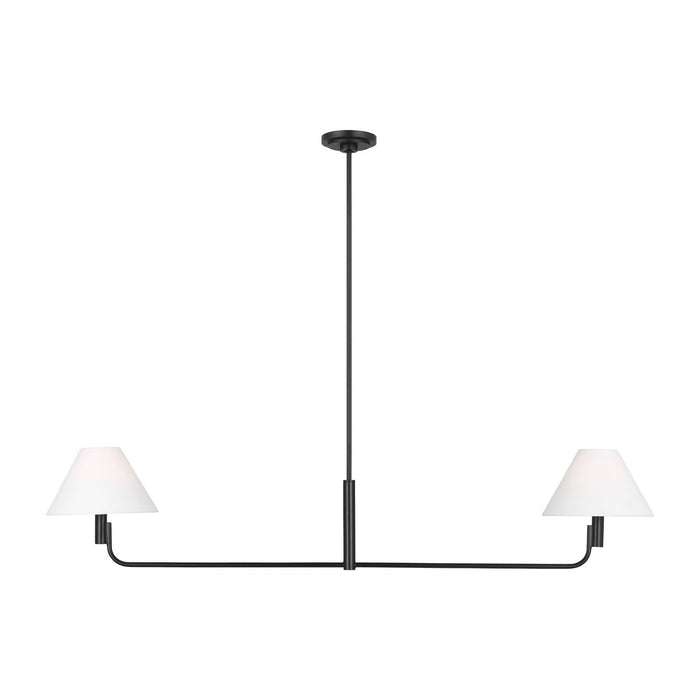 Visual Comfort Studio - SLC1022AI - Two Light Linear Chandelier - Colfax - Aged Iron