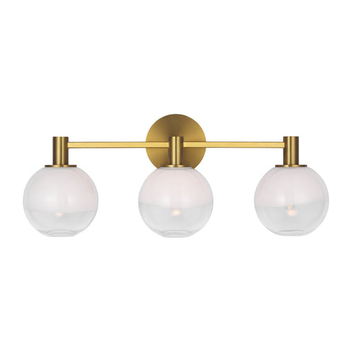 Torian Three Light Vanity Burnished Brass