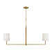 Visual Comfort Studio - TC1212BBS - Two Light Linear Chandelier - Danica - Burnished Brass
