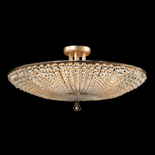 Six Light Semi Flush Mount Antiqued