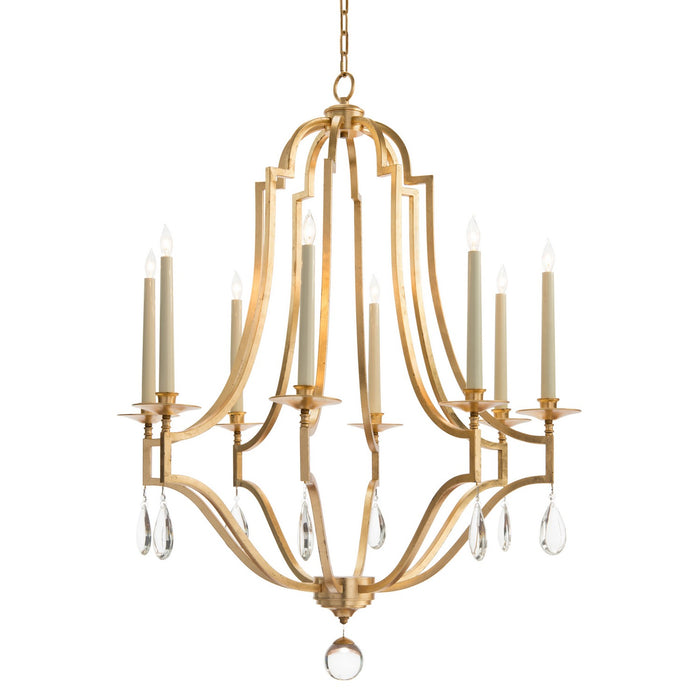 John Richard - AJC-8877 - Eight Light Chandelier - Leaf, Gold